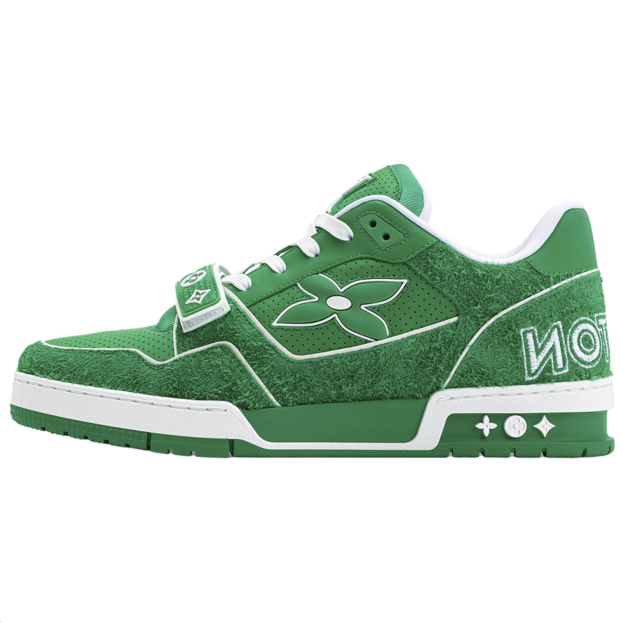 LOUIS VUITTON Trainer Skateboard Shoes Men's Low Top Green