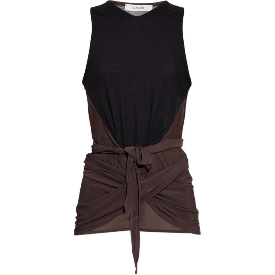 Lemaire Tank Tops Women's Black Brown Moderate