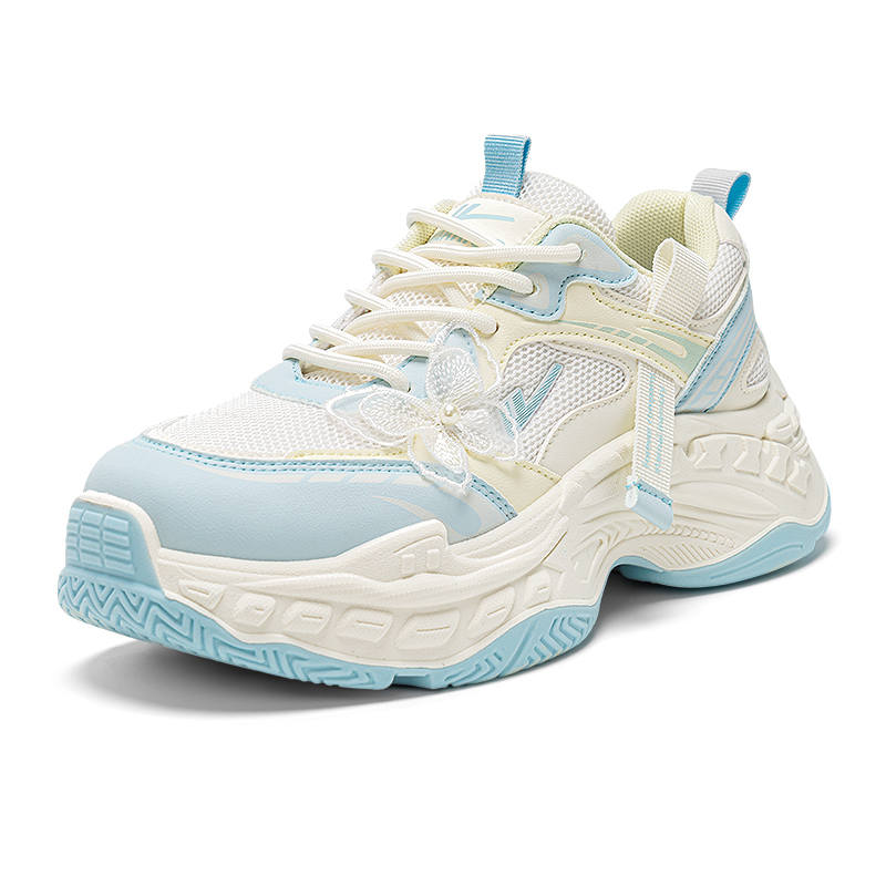 WARRIOR Chunky Sneakers Women's Low Top Green/Pink/Yellow/Blue