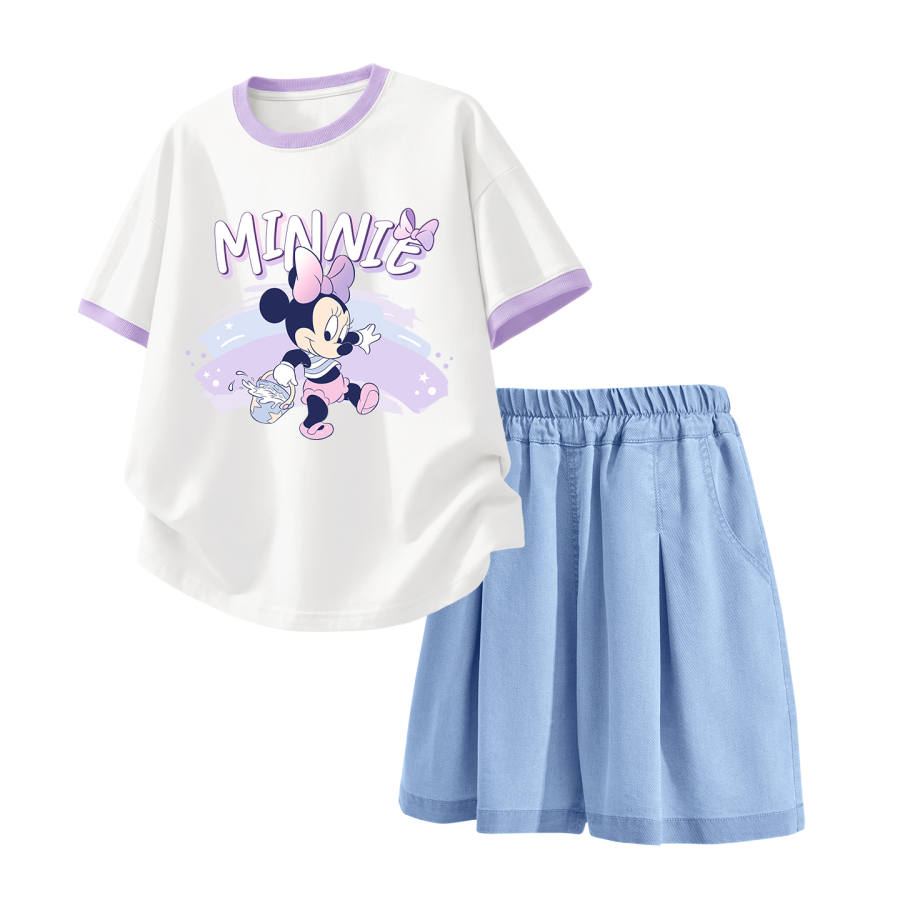 Disney Kids Casual Sportswear Crew Neck Thin Stretch