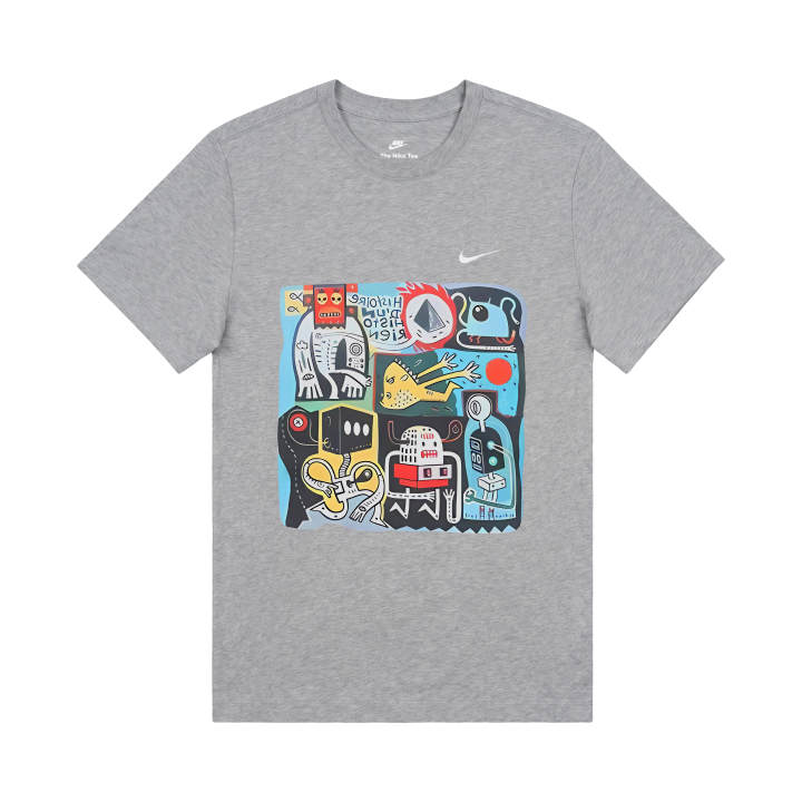 Nike Nike T Shirts Unisex Gray Crew Neck Moderate