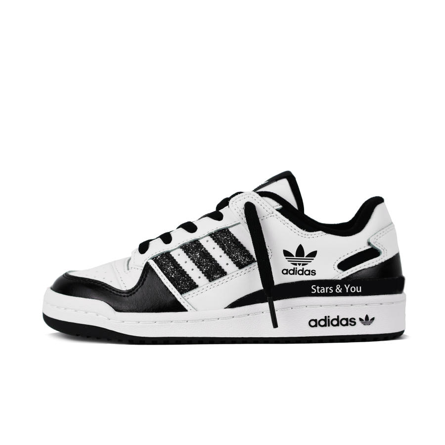 Adidas Originals FORUM Panda Black White, Casual Fashion Low top Skateboard Shoes Unisex Black