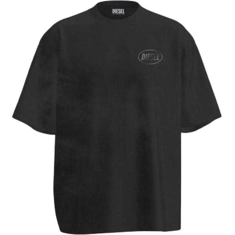 DIESEL T Shirts Unisex Black Crew Neck Moderate
