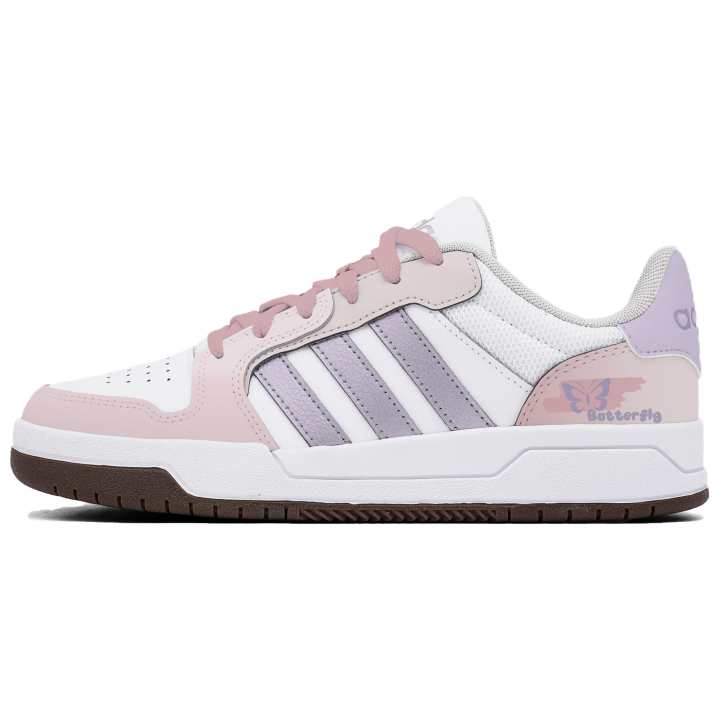 Adidas Adidas ENTRAP Skateboard Shoes Unisex Low Top White, Pink, Purple
