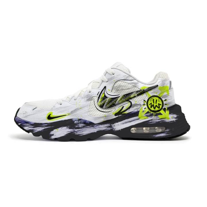 Nike Nike Air Max Fusion Running Shoes Unisex Low Top White Black Neon Yellow
