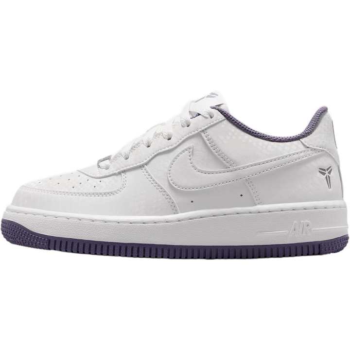 Nike Nike Air Force 1 Support Low top Kids' Skateboarding Shoes White Purple Kids'