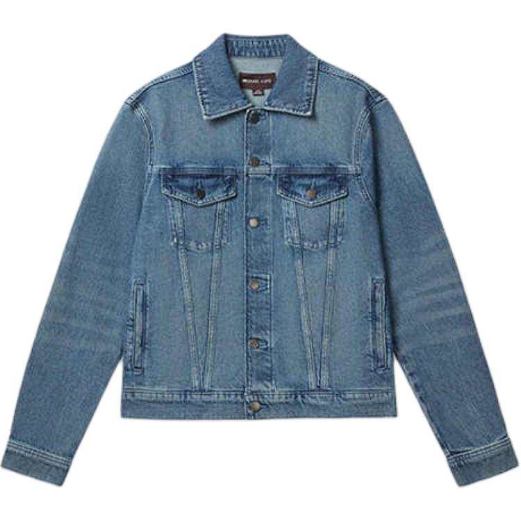MICHAEL KORS Denim Jackets Men's Denim Blue Lapel Moderate
