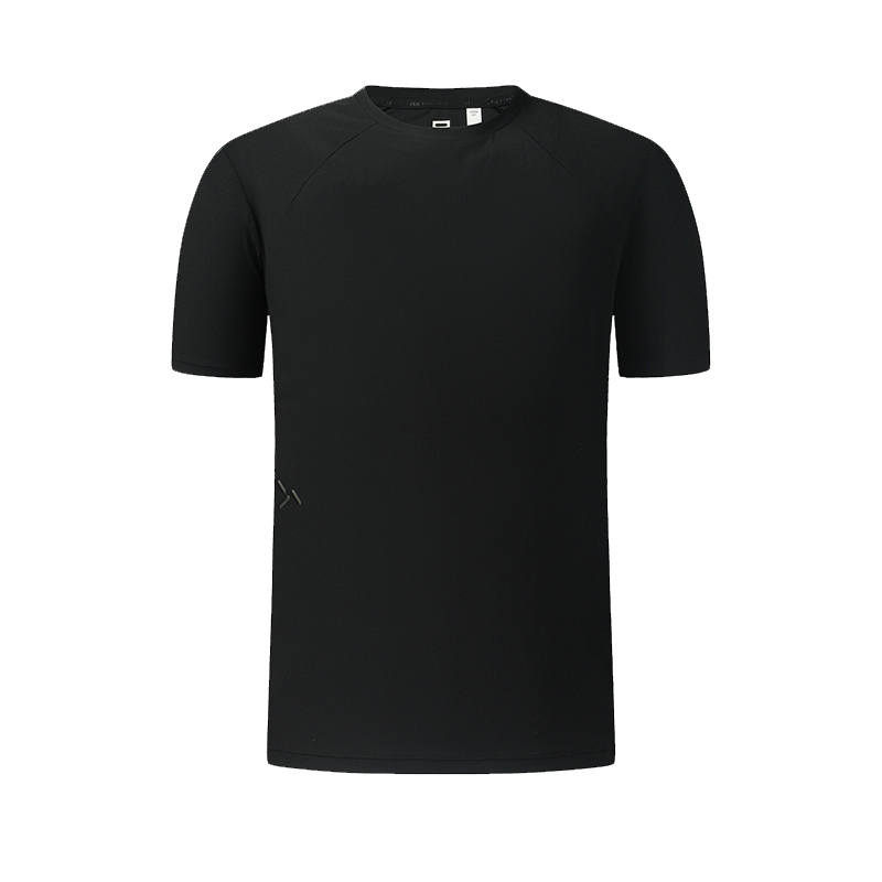 FILA Fitness T Shirts Men's Pitch Black Crew Neck Moderate