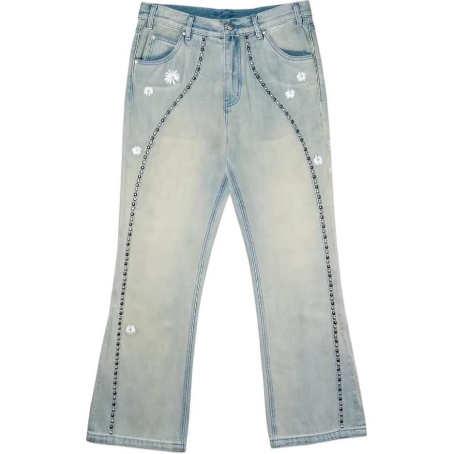 Vandy The Pink SS26 Jeans Unisex Washed Light Blue Moderate Flared Pants