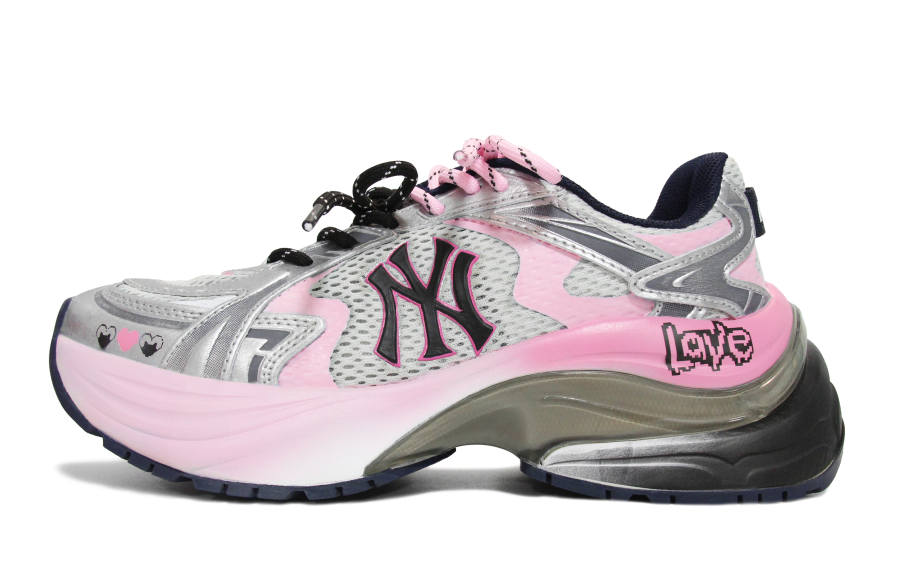 MLB MLB Curve Runner Running Shoes Unisex Low Top Silver/Pink