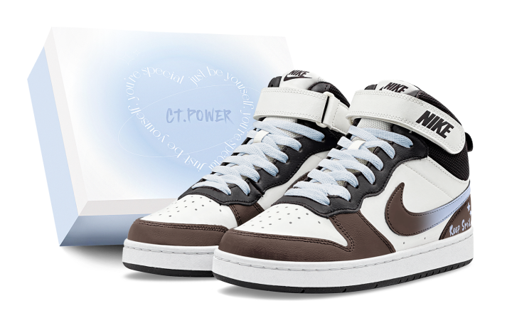Nike Nike Court Borough 2 Skateboard Shoes Women's Mid Top Blue/Brown