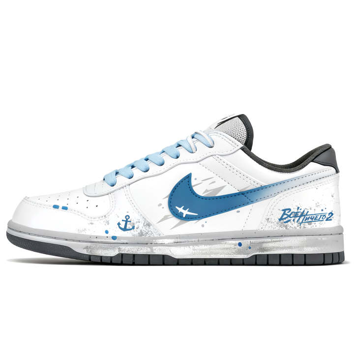 Nike Nike Big Skateboard Shoes Men's Low Top Blue