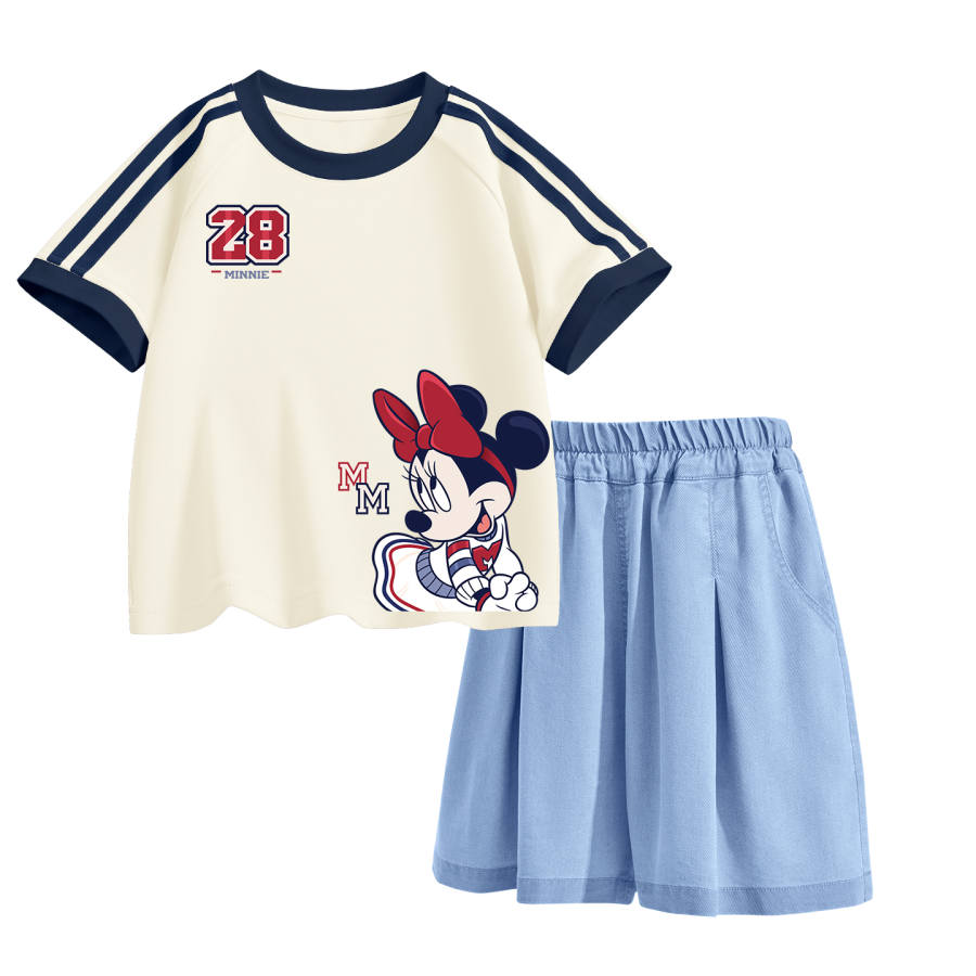 Disney Kids Casual Sportswear Crew Neck Thin Stretch