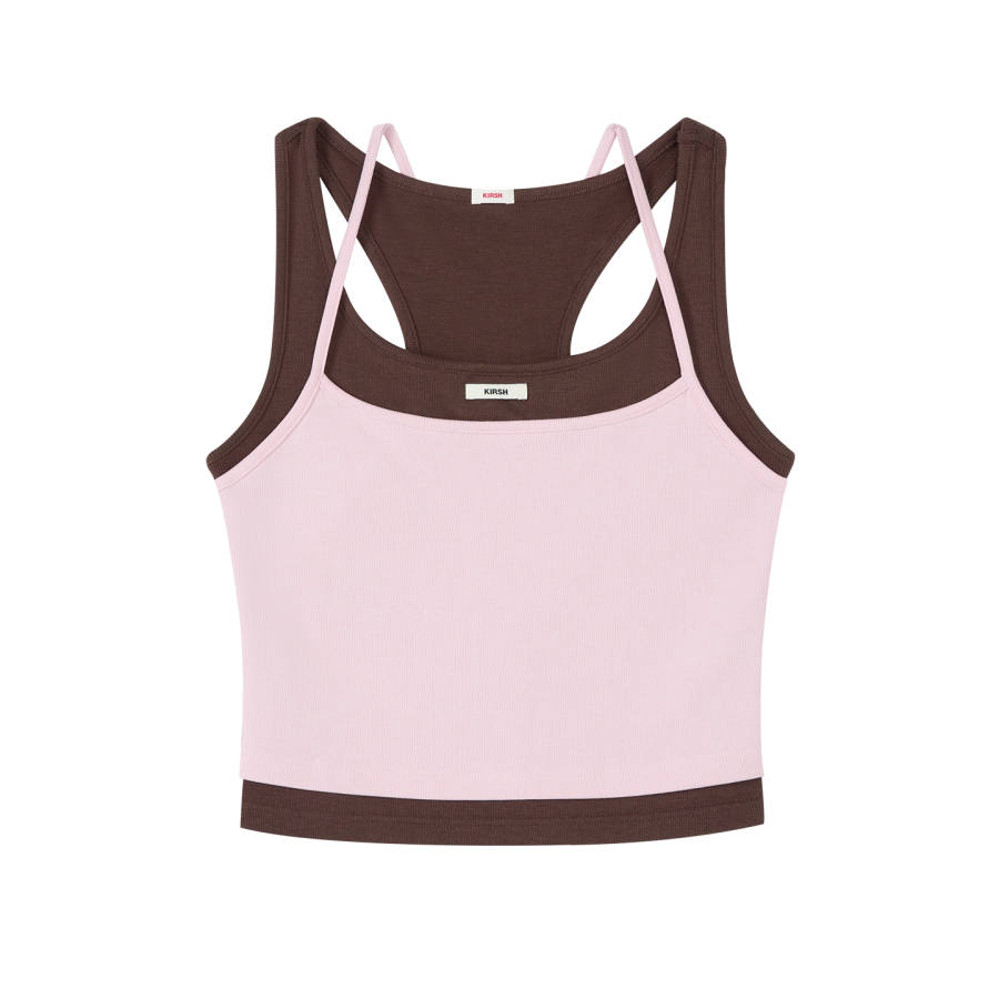Kirsh Tank Tops Women's Coffee/Pink Straight Fit
