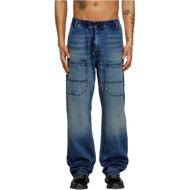 DIESEL Jeans Men's Blue Moderate Straight Fit Pants