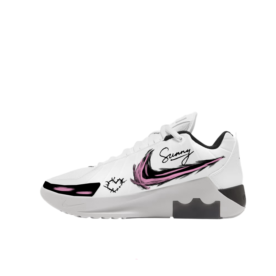Nike Nike LEBRON WITNESS IX Cushioning Slip Resistant Abrasion Resistant Mid top Men's Basketball Shoes Men's Black White