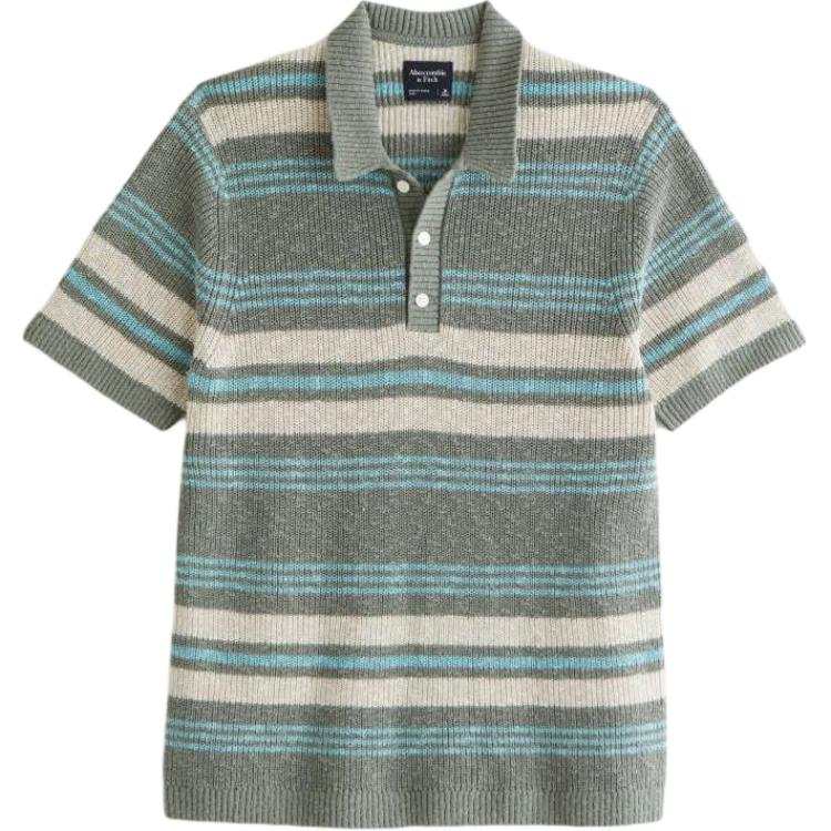 Abercrombie&Fitch Polo Shirts Men's Turquoise Moderate