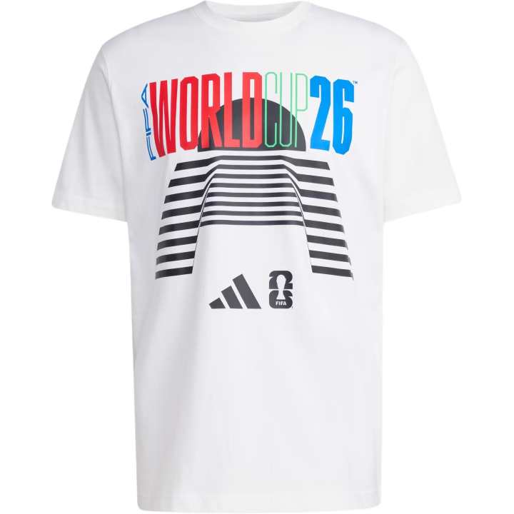 Adidas Adidas WORLD CUP T Shirts Men's White Crew Neck Moderate