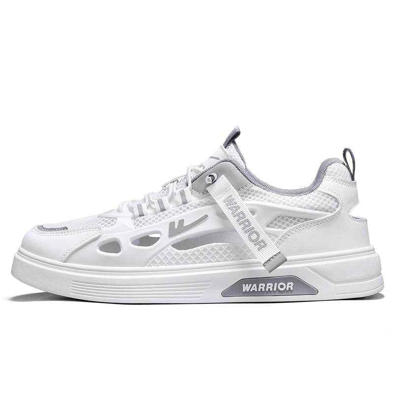 WARRIOR WARRIOR Skateboard Shoes Men's Low Top White/Gray