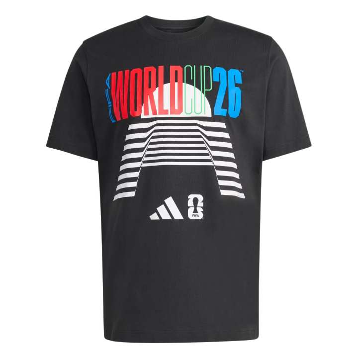 Adidas Adidas WORLD CUP T Shirts Men's Black Crew Neck Moderate