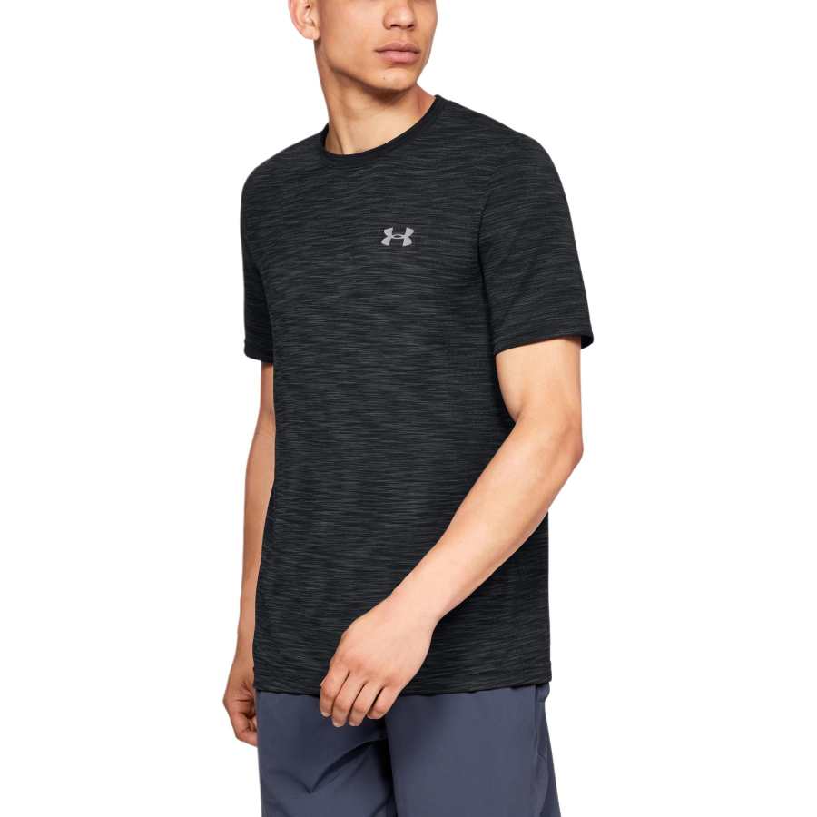 Under Armour T Shirts Men's Black Crew Neck Moderate