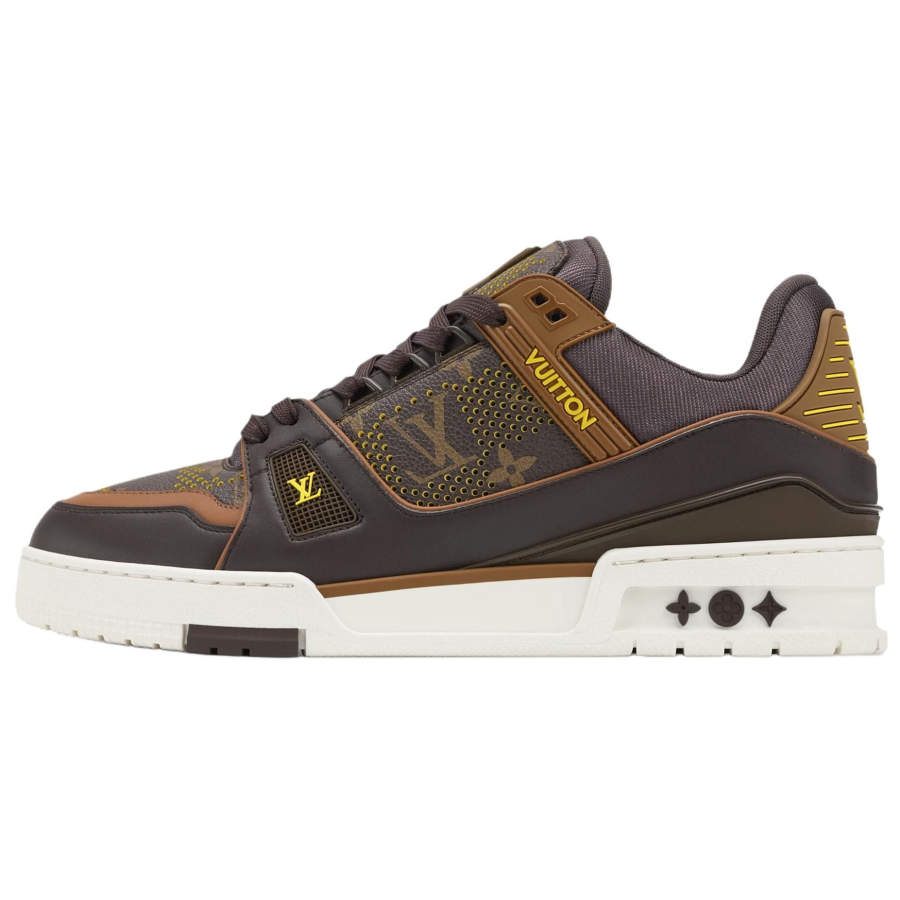 LOUIS VUITTON Trainer Skateboard Shoes Men's Low Top Brown