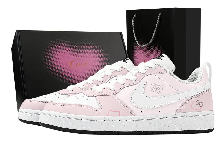 Nike Nike Court Borough Bowknot Love Letter Low top Skateboard Shoes Unisex Pink