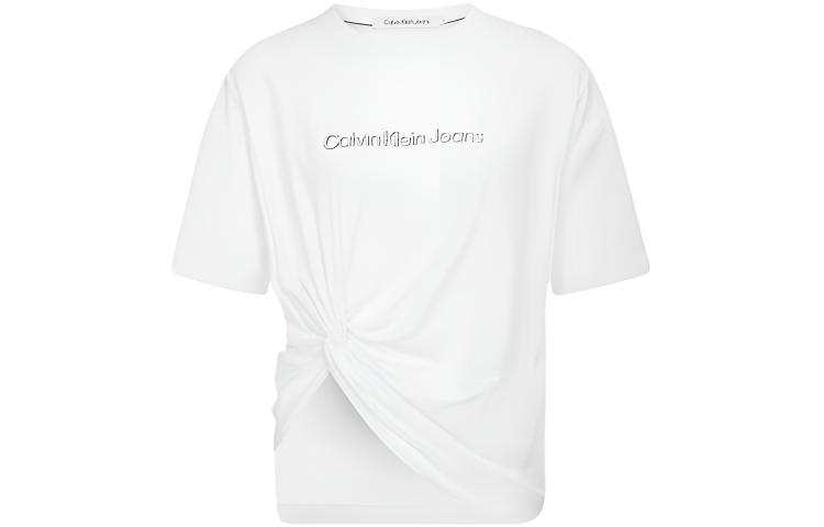 Calvin Klein T Shirts Women's White Crew Neck Moderate