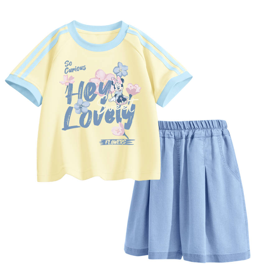 Disney Kids Casual Sportswear Crew Neck Thin Stretch
