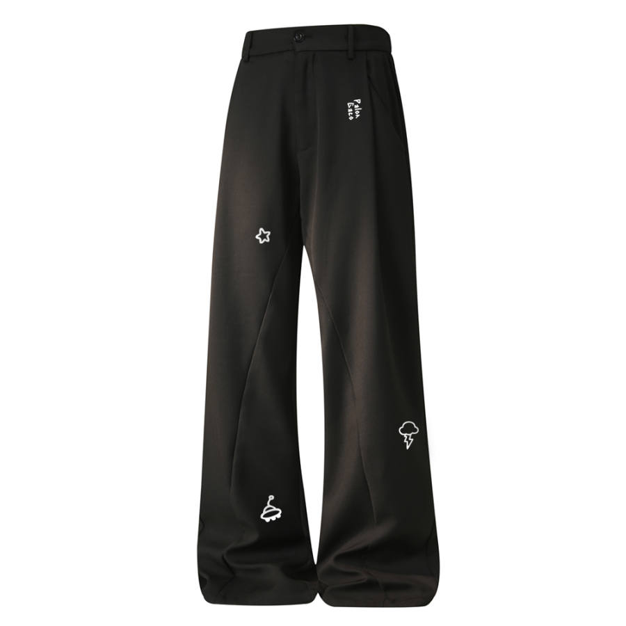 PAL ONGACO Casual Pants Unisex Moderate Suit Pants