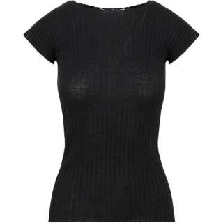 SportMax T Shirts Women's Black Crew Neck