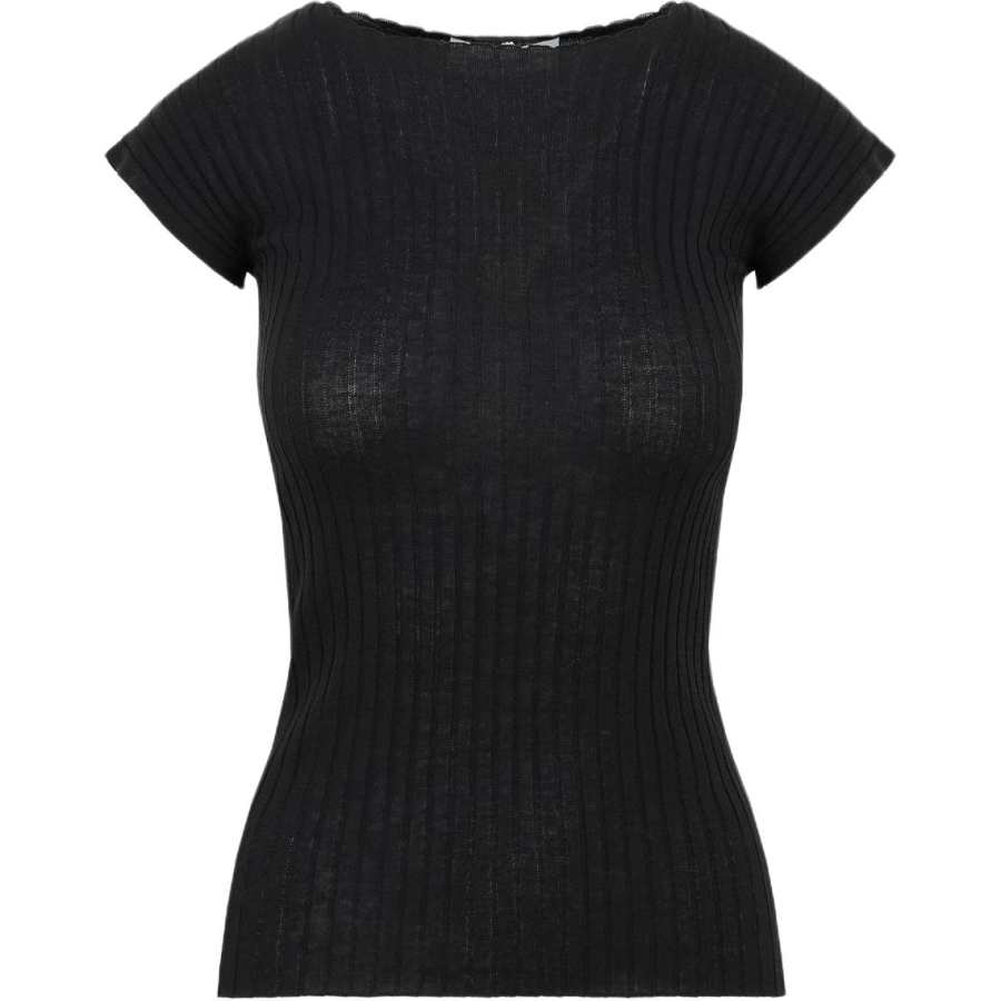 SportMax T Shirts Women's Black Crew Neck