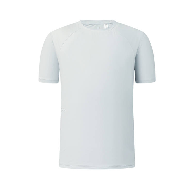 FILA Fitness T Shirts Men's Hong Kong Mist Gray Crew Neck Moderate