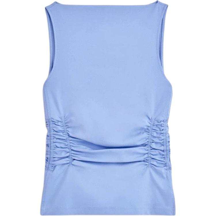 COS Tank Tops Women's Light Blue U Neck Moderate Nipped In Waist