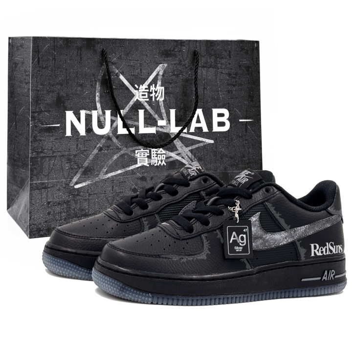 Nike Nike Air Force 1 Skateboard Shoes Women's Low Top Black/Silver