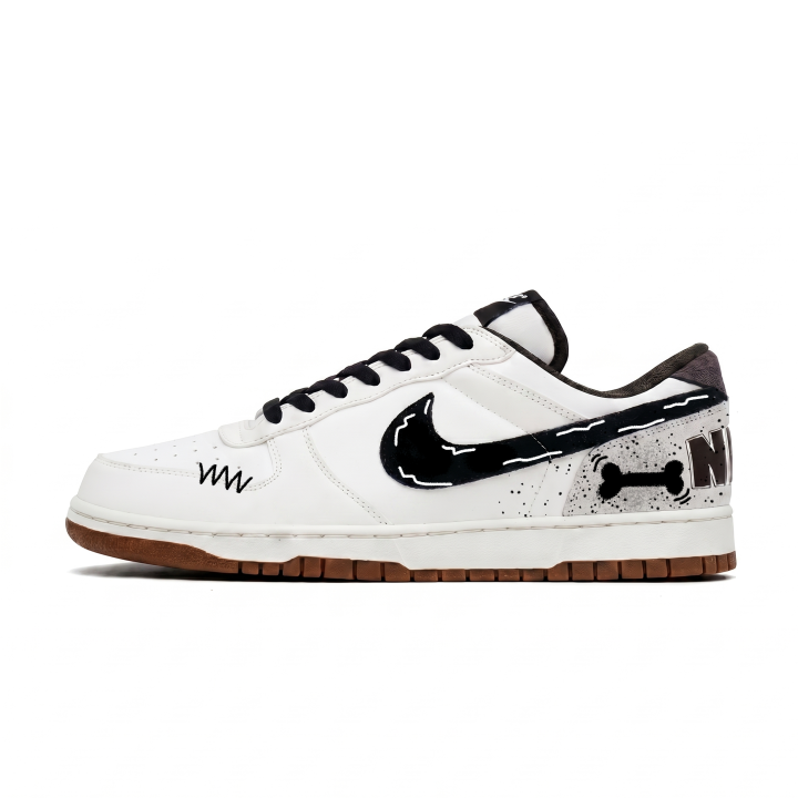 Nike Nike Big Skateboard Shoes Unisex Low Top White Brown