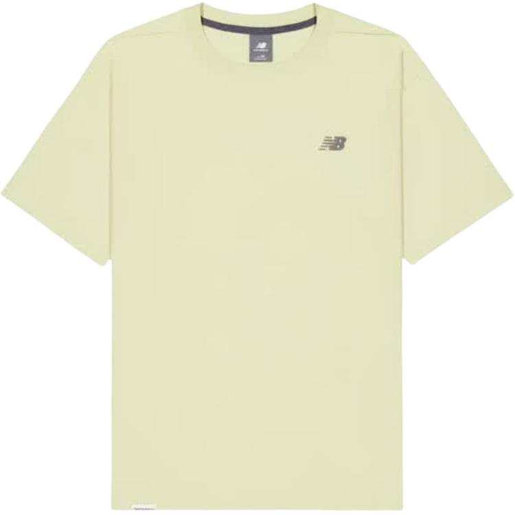 New Balance New Balance T Shirts Unisex Light Yellow Crew Neck Moderate Straight Fit