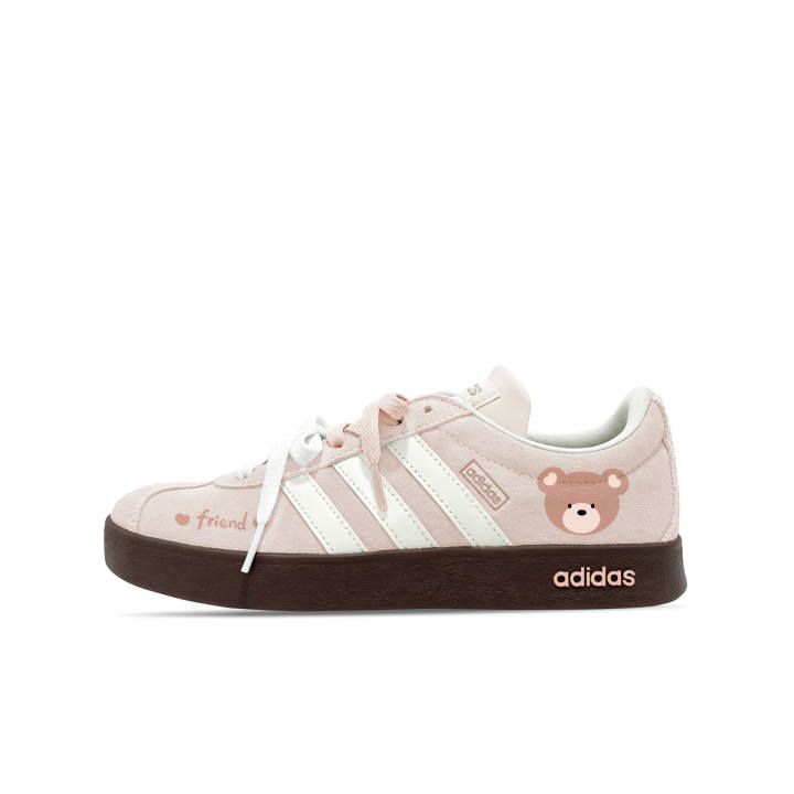 Adidas Adidas Vl Court Classic German Army Trainers Unisex Low Top Pink