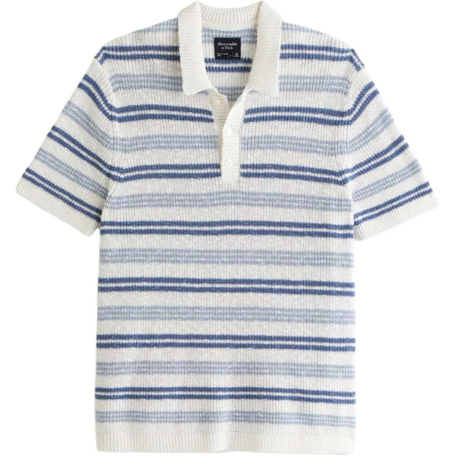 Abercrombie&Fitch Polo Shirts Men's White Stripes Lapel Moderate Other