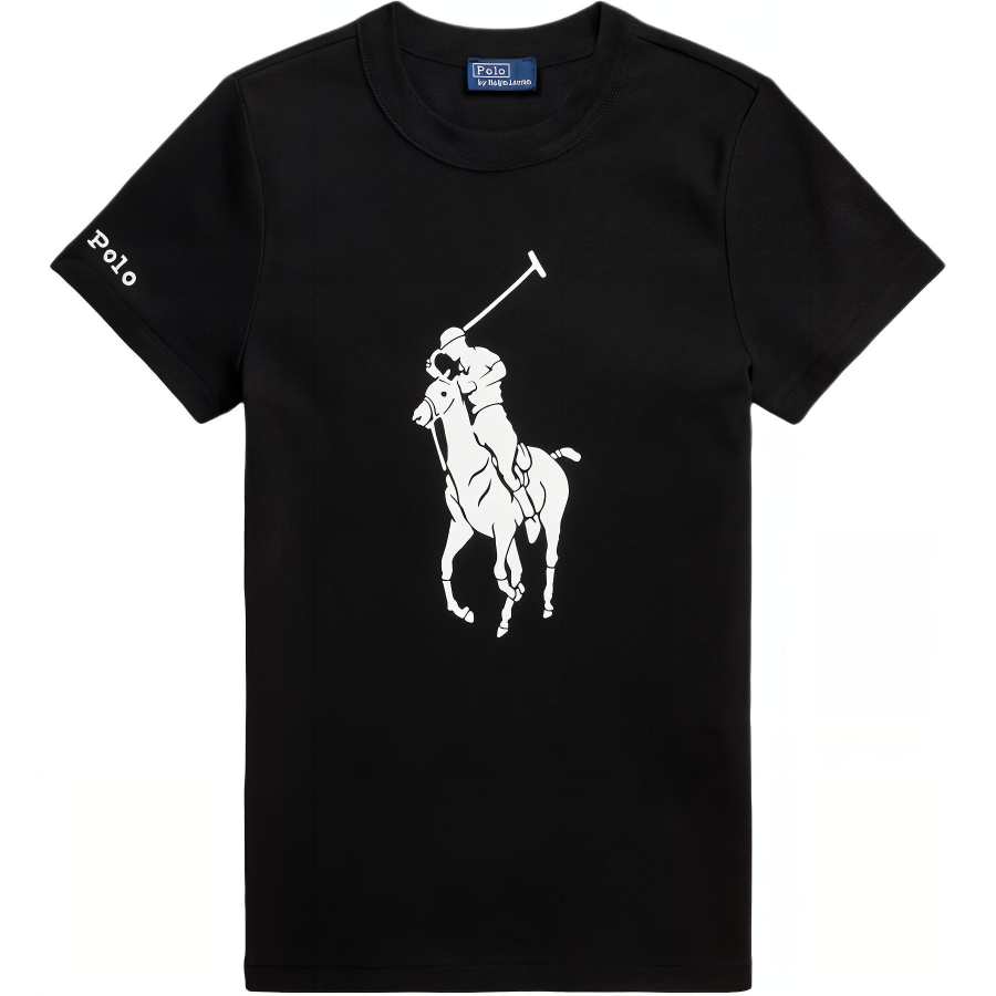 Polo Ralph Lauren Big Pony SS26 T Shirt Women's Slim Fit Black