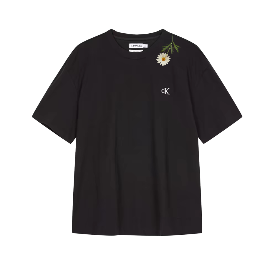 Calvin Klein T Shirts Unisex Black Crew Neck Moderate