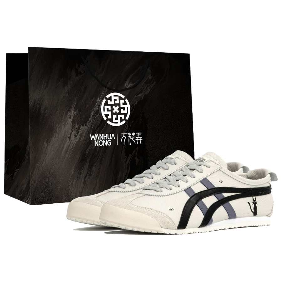 Onitsuka Tiger Mexico 66 Kaleidoscope, Lynx, Shopping Bag Low top Casual Shoes Unisex Black White