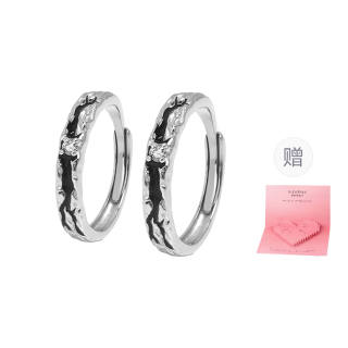 MAGICPOLE 925 Sterling Silver, 999 Silver Drop, Zircon Rings Unisex