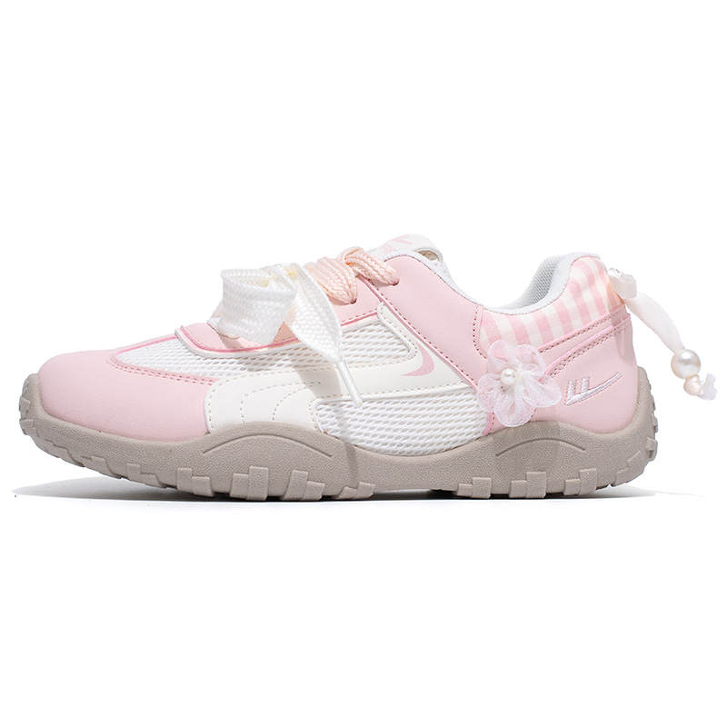WARRIOR Casual Shoes Women's Low Top Beige Pink/Ecru/Beige Mint Green