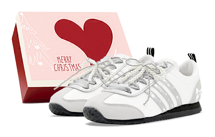 Adidas Adidas VS JOG 2.0 German Army Trainers Unisex Low Top Silver/White