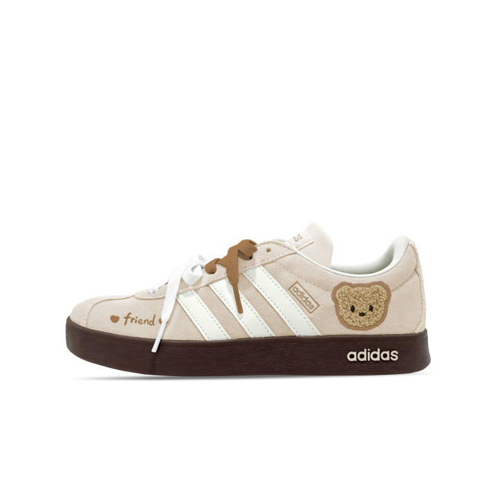 Adidas Adidas Vl Court Classic German Army Trainers Unisex Low Top White, Brown