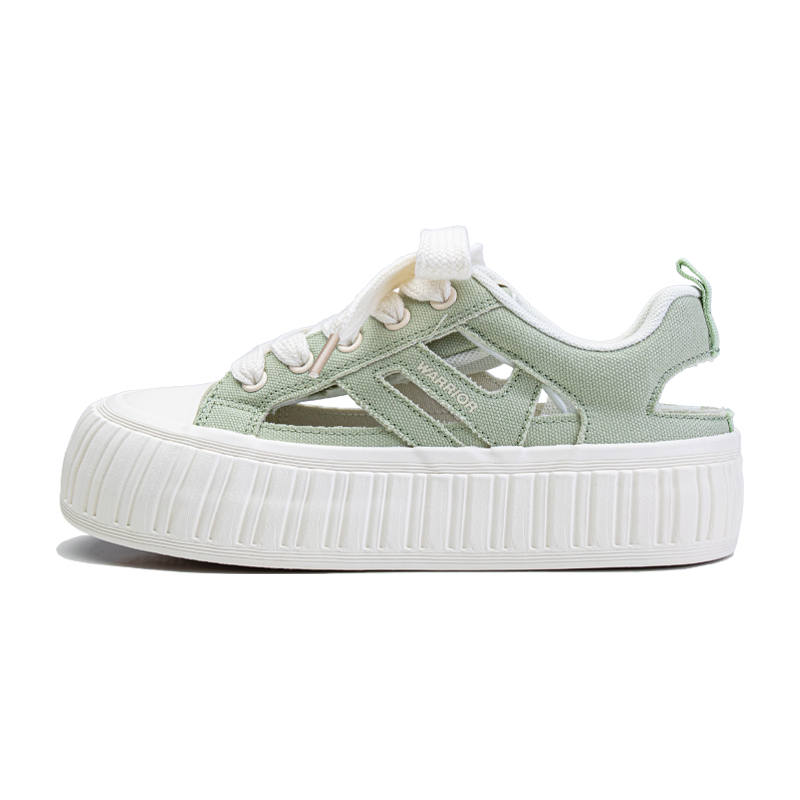 Warrior Height Increasing, Balance, Abrasion Resistant, Quick Dry Low top Skateboard Shoes Women's Light Green