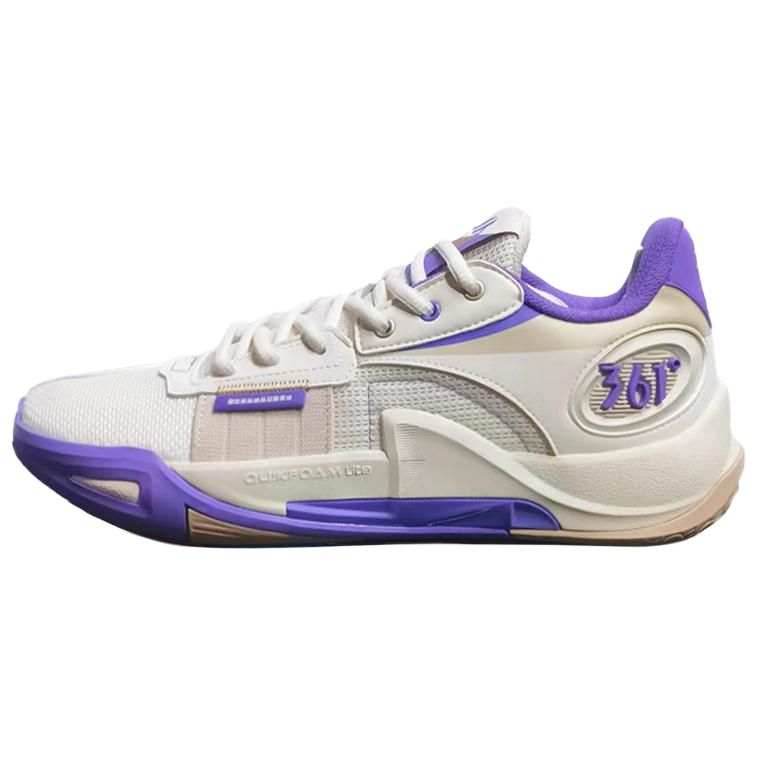 361° Mid top Basketball Shoes Men's Beige Purple