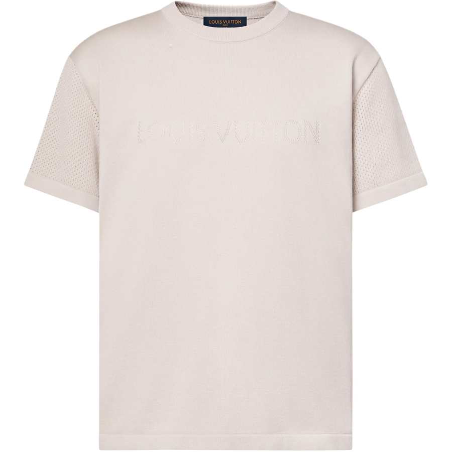 LOUIS VUITTON T Shirts Men's Beige Crew Neck Moderate Straight Fit