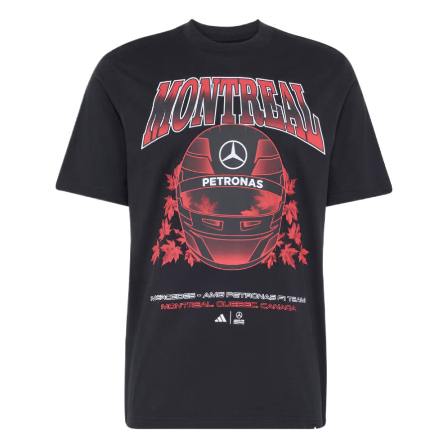 Adidas Adidas MERCEDES AMG T Shirts Men's Black Crew Neck Moderate